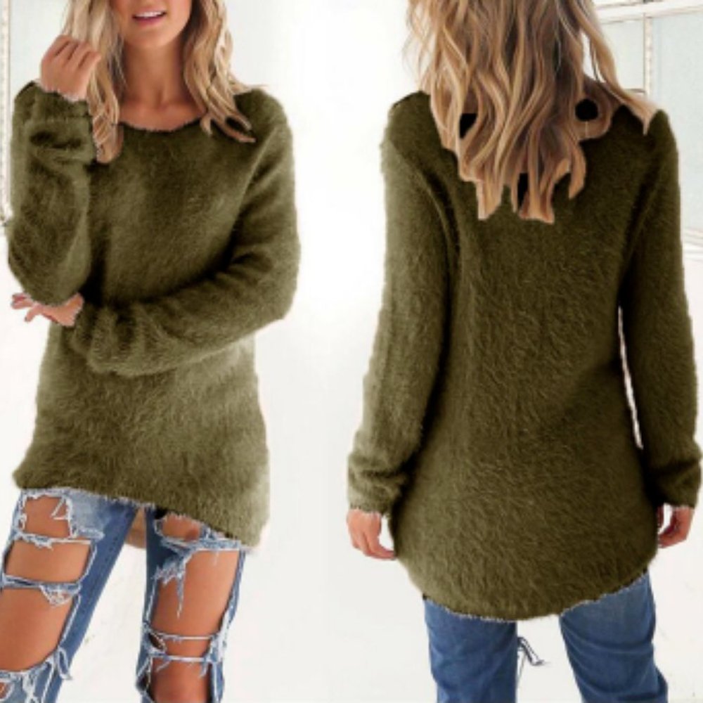 Ladies Sweater Coat Long Sleeve Soft Smooth Warm